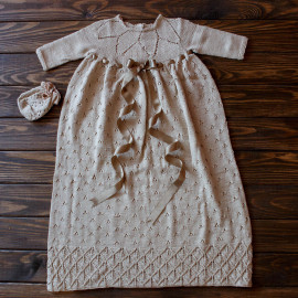 Hand Knitted Baby Girl Dress, Very authentic-looking photo