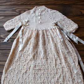 Vintage Christening Gown Loosely Knit 7 months