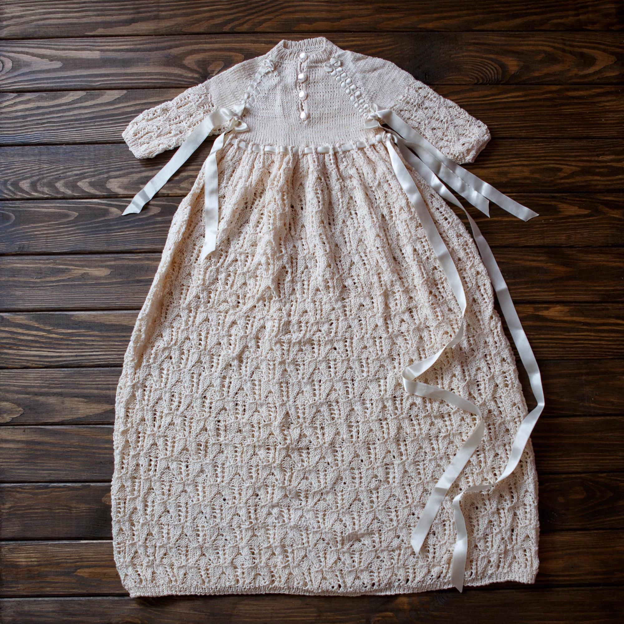 vintage christening gown knit patterns
