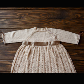 Seamless Handmade Christening Dress Size 9-12 months Height 74