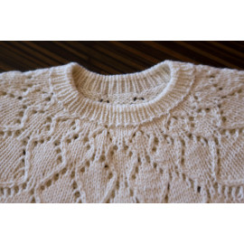 Hand Knitted elegant Dress in superwash merino wool, 9-12