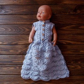 Sleeveless dress, Baby Girl, 6 months of age, Light Blue