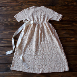 Handknitted Outfit Seamless Dress Church Dress