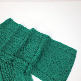 Emerald Scarf Cable Knit Fall Clothes