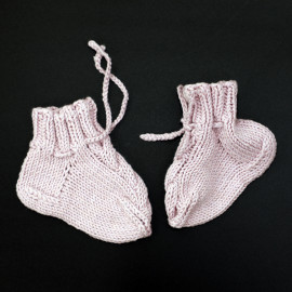 Soft Plum Color Baby Knit Set Scratch Mittens Baby Socks Newborn