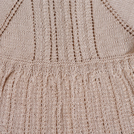 Hand Knitted Summer Dress Pouch Minimalist Beige Natural 100%