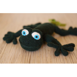 Crocheted Animal Lizard Reptile Forest Green