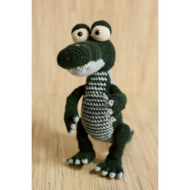 Crocheted Forest Green Alligator For Different Aged Children