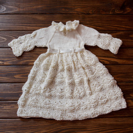 Vintage Infant Robe Antique Lace Handmade