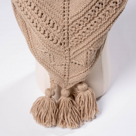 Hand-knitted scarf with tassels for girls 7T