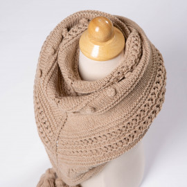 Hand-knitted scarf with tassels for girls 7T