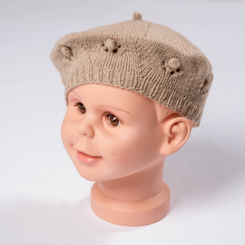 Beret for girls handknitted "French mood" 5T