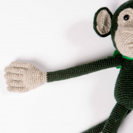 Crazy Monkey, children's soft toy, hand-knitted toy