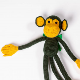 Monkey Go Funny hand-knitted soft toy
