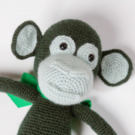 Funny Monkey hand-knitted soft toy