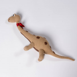 Friendly Dino hand knitted soft toy for kids