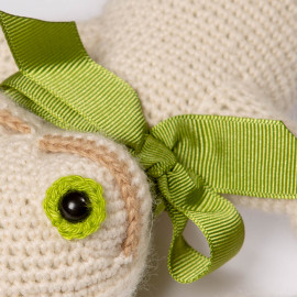Gift Frog for children. Crocheted soft toy
