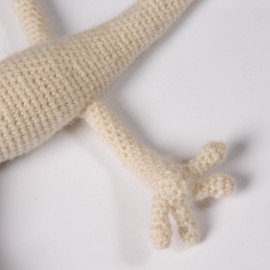 Gift crocheted Lizard White funny reptile
