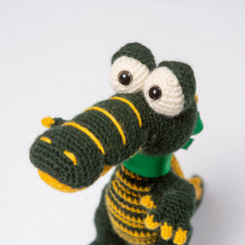 Gift Crocodile for your kid Forest Green crochet