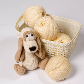 Dog is the best gift for a kid. Crochet soft toy