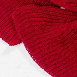 Red soft wool scarf for women