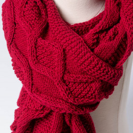 Woolen scarf Red stylish accessory