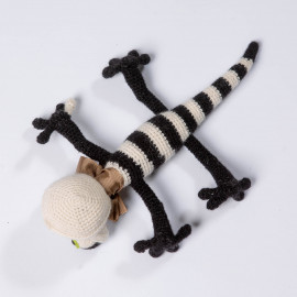 Lizard gift for children. Lizard soft toy. Striped lizard