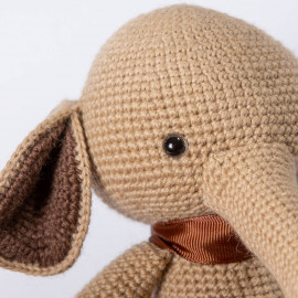Beige elephant Knitted soft toy Elephant