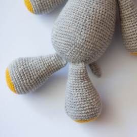 Gray hippo. Crochet Hippo Toy Hippo for Kid
