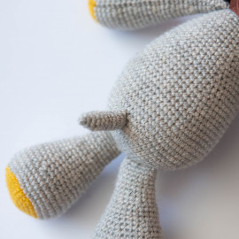 Gray hippo. Crochet Hippo Toy Hippo for Kid