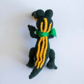 Green Crocodile toy for kid. Crocodile crochet