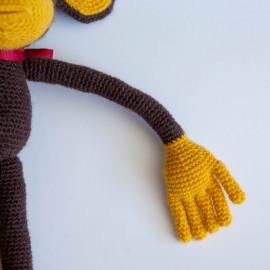 Brown Monkey. Monkey toy for children. Crochet monkey