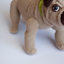 Toy Pug. Toy dog. The best gift for a child