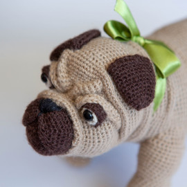 Toy Pug. Toy dog. The best gift for a child