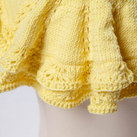 Shoulder cover for girls. Openwork knit cape