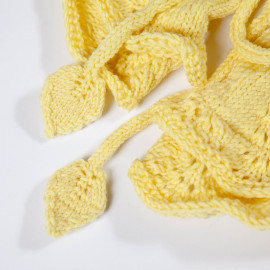 Shoulder cover for girls. Openwork knit cape