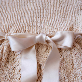 Church Going Dress Vintage Knit Seamless Baby Dress 3-6 Months