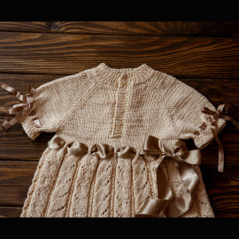 Handmade Entirely Knitted Beautiful Baby Boy Dress Seamless