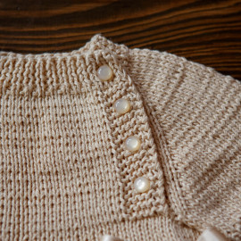 Entirely Hand Knitted Baby Girl Dress Taufkleid Baby Mädchen