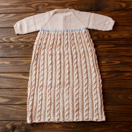 Hand Knitted Baby Boy Gown 8 monthsHeight 69 cm